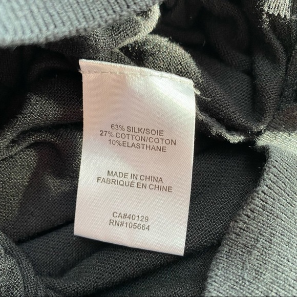 l.a.m.b. Black Cowl Neck Silk Mix Knit Long Sleeve Sweater P/S ($360) - Picture 4 of 5